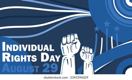 Individual Rights Day vector banner design. Happy Individual Rights Day modern minimal graphic poster illustration.