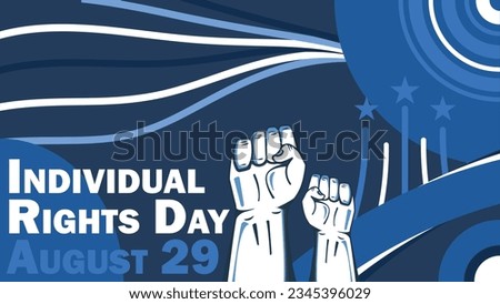 Individual Rights Day vector banner design. Happy Individual Rights Day modern minimal graphic poster illustration.