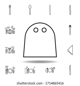 Icono de salero individual. Set puede utilizarse para web, logotipo, aplicación móvil, UI, UX en fondo blanco