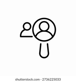 individual search icon sign vector