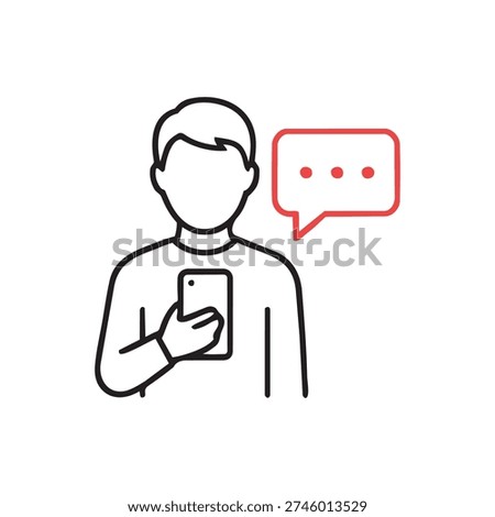 Individual texting alone representing digital communication loneliness