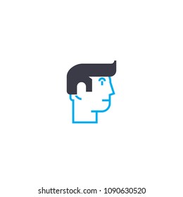 Individual vision vector thin line stroke icon. Individual vision outline illustration, linear sign, symbol concept.