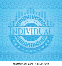 Individual water wave style emblem. Vector Illustration. Detailed.
