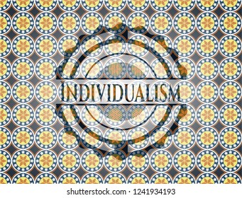 Individualism arabic emblem. Arabesque decoration.