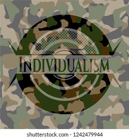 Individualism on camouflaged texture