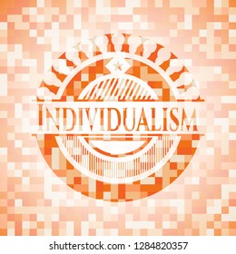 Individualism orange mosaic emblem