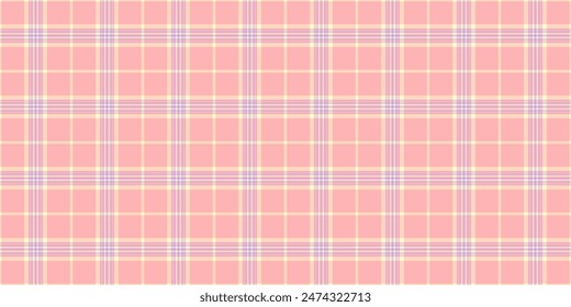 Individuality check fabric pattern, production seamless plaid tartan. Infinity textile background texture vector in light and lemon chiffon color.