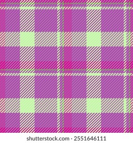 Individuality check tartan background, season texture pattern seamless. Thanksgiving vector fabric textile plaid in purple and green colors.