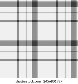 Individuality fabric background textile, linen vector check texture. Mature tartan pattern plaid seamless in white and grey colors.