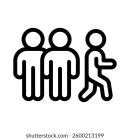 individuality line icon illustration vector graphic. Simple element illustration vector graphic, suitable for app, websites, and presentations isolated on white background
