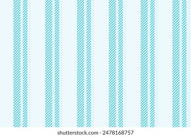 Individuality pattern lines seamless, vogue vertical textile background. Hat stripe vector fabric texture in alice blue and cyan colors.