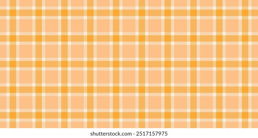Individuality seamless tartan background, tropical check pattern fabric. Crease textile plaid vector texture in orange and light colors palette.