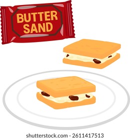 Individually wrapped butter sandwich cookies