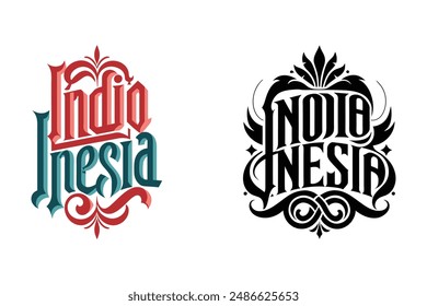 Indo Nesia typography for t shirt design