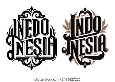 Indo Nesia typography for t shirt design