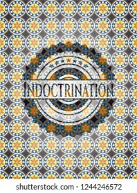 Indoctrination arabesque emblem. arabic decoration.