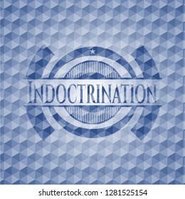 Indoctrination blue hexagon badge.