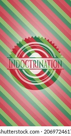 emblema de navidad adoctrinante. Ilustración vectorial. Detallado. 