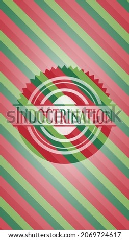 Indoctrination christmas emblem. Vector Illustration. Detailed. 