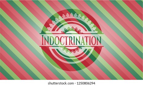 Indoctrination christmas style emblem.