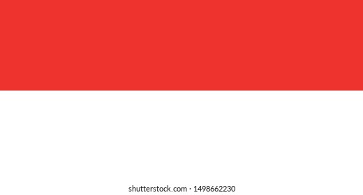 indoesian flag with original color and size