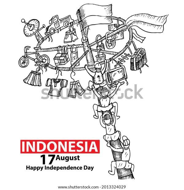 Indonesia 17 August Happy Independence Day Stock Vector Royalty Free 2013324029 Shutterstock 1696