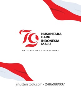 Indonesien: 79. Unabhängigkeitstag. In: Flags of Indonesia Graphics Vorlage.