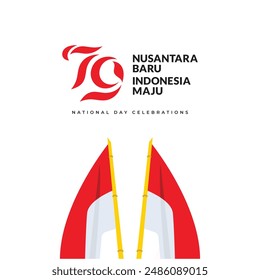 Indonesien: 79. Unabhängigkeitstag. In: Flags of Indonesia Graphics Vorlage.