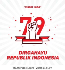 Indonesia 79th Independence Day Vector Social Media Template