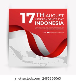 indonesia 79th independence day vertical poster template vector