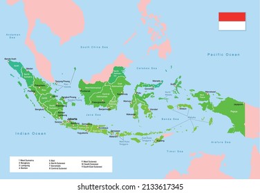 Mapa administrativo de Indonesia 