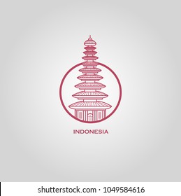 Indonesia. Bali. Vector illustration.