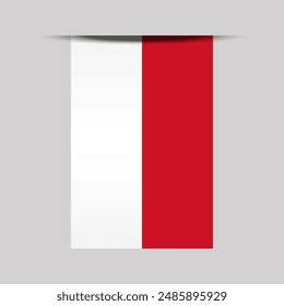 Ilustración vectorial de Bandera de Anuncio de Indonesia