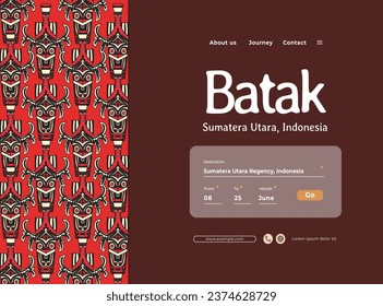 Indonesia Idea de diseño de diseño para medios sociales o antecedentes de evento en bataknés