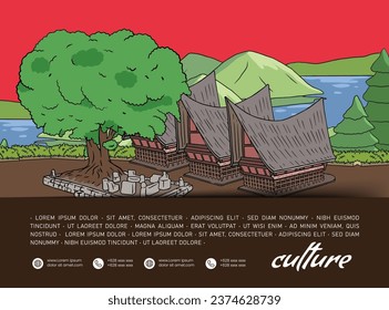 Indonesia Bataknese design layout idea for social media or event background