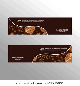 indonesia batik banner template header  footer layout design