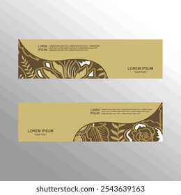 indonesia batik banner template header footer layout design