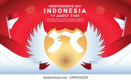 Indonesia celebrate indepencence day social media background 2