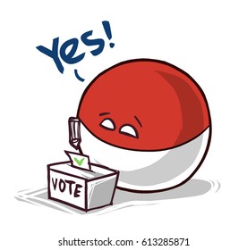 Indonesia country ball voting yes