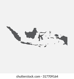 Indonesia country border map