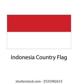 Indonesia Country Flag hand drawing illustration vector based drawing