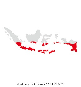 Indonesia country map vector logo