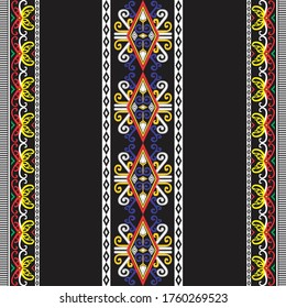 Indonesia Dayak/Borneo Shield Batik Background Pattern Vector