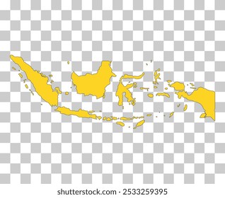 Indonesia detailed map shape, Flat web graphic concept icon symbol vector illustration .