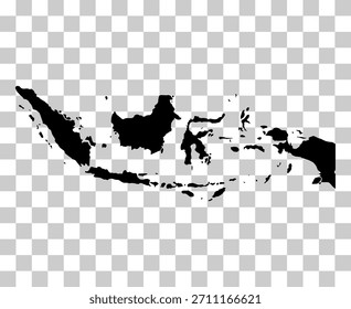 Indonesia detailed map shape, Flat web graphic concept icon symbol vector illustration .