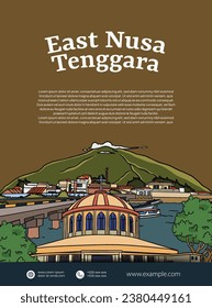 Indonesia East Nusa Tenggara design layout idea for social media or event background