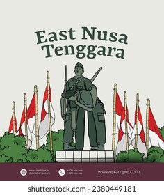 Indonesia East Nusa Tenggara design layout idea for social media or event background