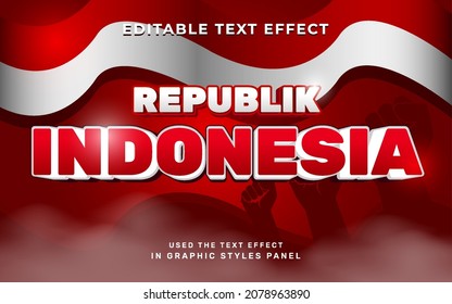 indonesia editable text effect template