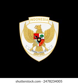 INDONESIA EMBLEM FOOTBALL 2024 - LAMBANG TIM SEPAK BOLA INDONESIA 2024