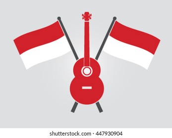 Indonesia Emblem Guitar